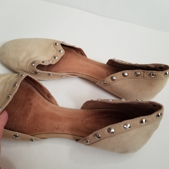 Corso Como D'orsay Studded Slip-on Tan Leather Flats Size 8.5 - Picture 4 of 7